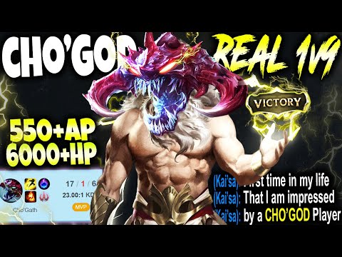 I showed them the REAL Cho'GOD 1v9 *6000+HP 550+AP* HARD-CARRY 🔥 LoL Top Cho'Gath Build s12 Gameplay