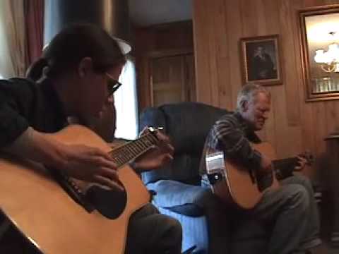 Doc Watson (86 yrs. old) and Conrad Oberg (14 yrs. old).......Sitting on Top of the World!!