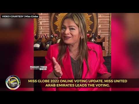 MISS GLOBE 2022 ONLINE VOTING UPDATES, MISS UAE LEADS THE PARTIAL VOTING.