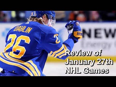 Review of January 27th NHL Games