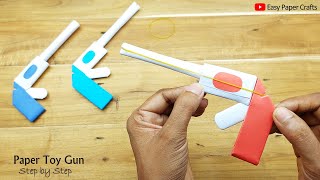 How to Make Paper Toy Gun That Go Very Fast | DIY Rubber Band Gun | Easy Paper Toy Ideas