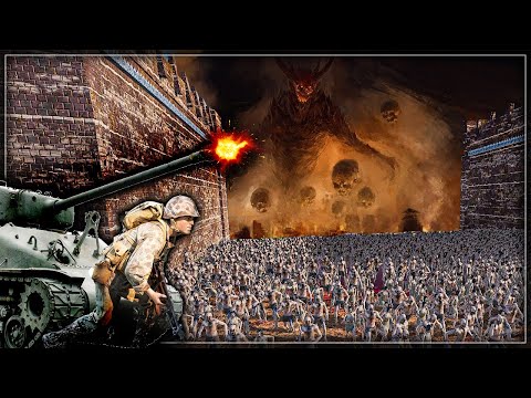 WW2 Army Surrounded In City By Zombies - Ultimate Epic Battle Simulator 2