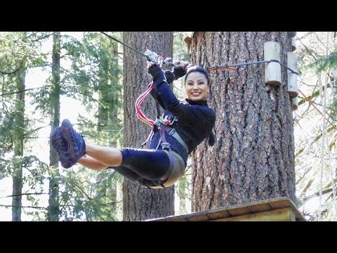 Part of a video titled How to Zipline / Face Fear of Heights - YouTube