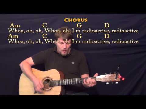 Radioactive (Imagine Dragons) Strum Guitar Cover Lesson in G with Chords/Lyrics