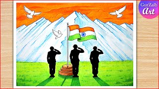 India Republic Day drawing / 26 January easy drawing / step by step