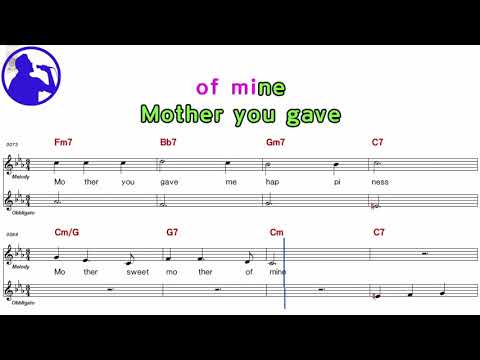 Jimmy Osmond - Mother of mine karaoke version sheet music for players,chorus added(Ye karaoke)
