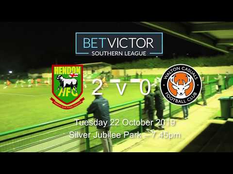 Hendon 2 Walton Casuals 0   HIGHLIGHTS 22 Oct 2019