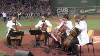 Boston Cello Quartet plays the National Anthem at Fenway Park