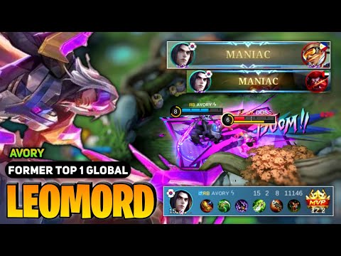 2X MANIAC! Leomord Best Build 2023 [ Leomord Gameplay Top Global ] By Avory - Mobile Legends