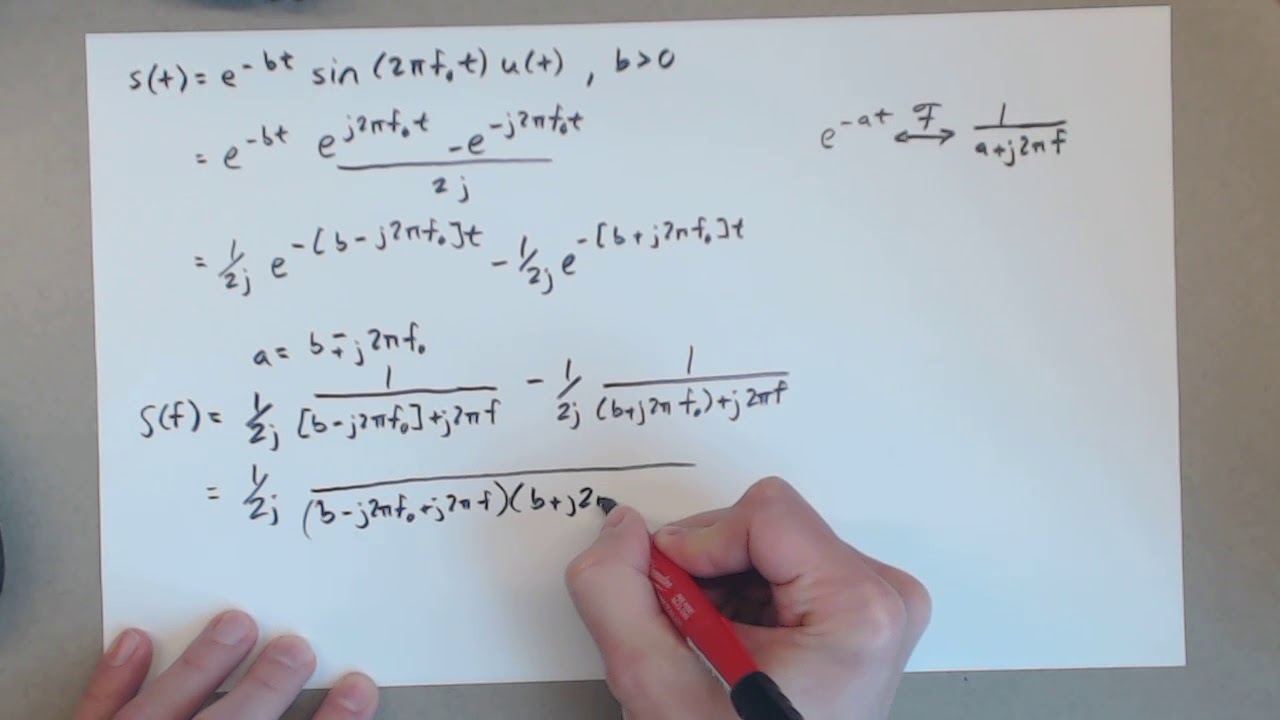 10 fourier transform exp sine