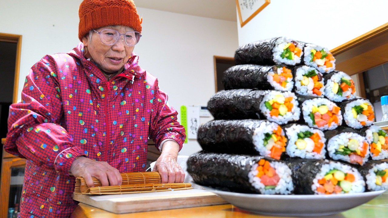【デカ盛り】買わずに作る、82歳の恵方巻き。