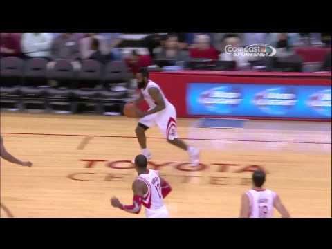 [10.16.13] Dwight Howard - Fast Break Alley Oop Slam from James Harden vs Magic (Preseason)