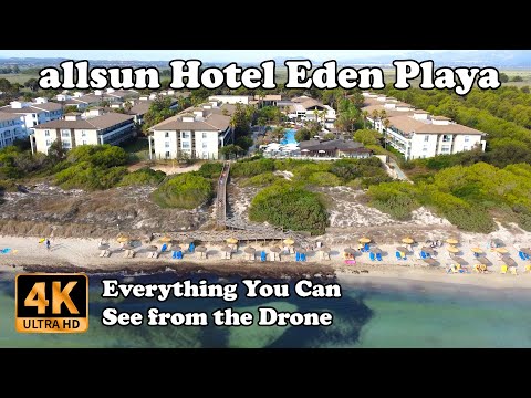 allsun Hotel Eden Playa Mallorca, Playa de Muro, Alcudia from Drone in 4K Majorca