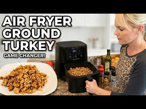 Quick Air Fryer Ground Turkey | High Protein Meal in Minutes!