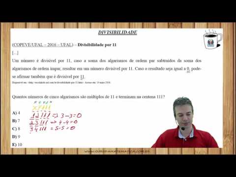 E0207 - COPEVE/UFAL - 2016 - UFAL - DIVISIBILIDADE (www.gurudamatematica.com.br)