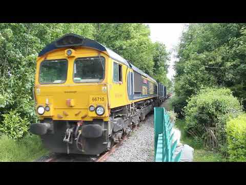 GBRF Class 66710 working 4S77 on the MOD train