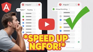 Download the video "🚀 Optimize *ngFor Performance in Angular | Fix Slow Rendering with trackBy & Virtual Scrolling!"