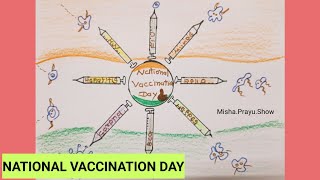 National Immunisation Day | National Vaccination day Drawing | World Vaccine Day Poster Drawing