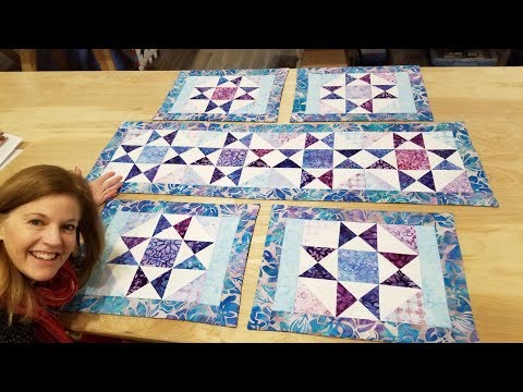 Donna's FREE PATTERN! 2 Charm Packs = 4 Placemats AND Table Runner!