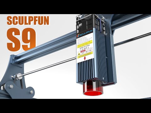 thumbnail video image 2 of Máquina de grabado láser SCULPFUN S9 Y Rodillo Giratorio Eje Y Accesorios, 2 of 11
