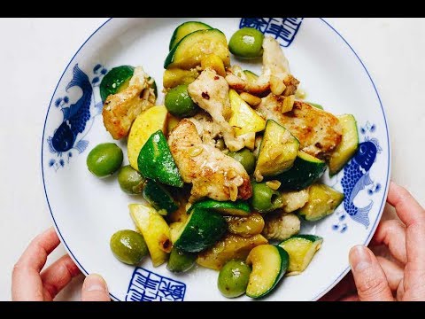 Easy Chicken Zucchini Stir Fry with Olives | Paleo Meal Prep Recipe