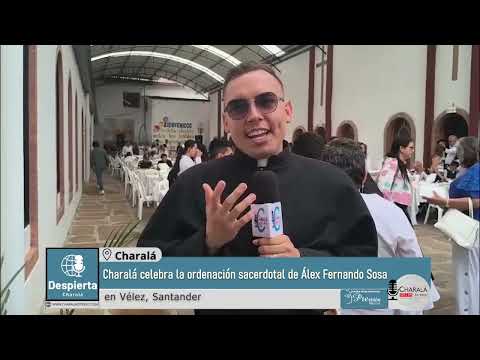 Charalá celebra la ordenación sacerdotal de Álex Fernando Sosa Chaparro