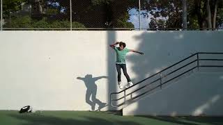 Jared Cahill - Skating a Kink Rail