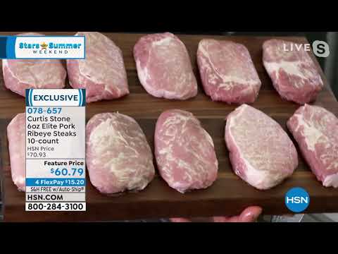 Curtis Stone 6 oz. Elite Pork Ribeye Steaks 10count