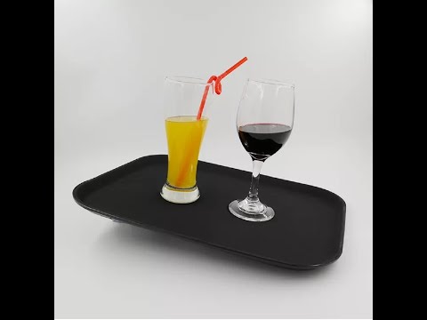 High quality black  plastic anti skid tray for commercial restaurant