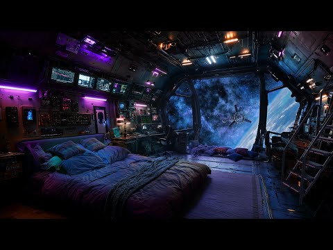 🎵 Space Station Refuge: Above the Earth | Ambient Music and Deep Space Sounds | 4K | 10 hours