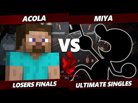 Kagaribi 13 LOSERS FINALS - acola (Steve) Vs. Miya (Game & Watch) Smash Ultimate - SSBU