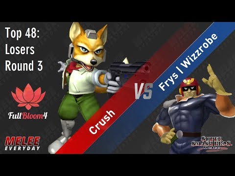 Full Bloom 4 - Crush (Fox) vs. Frys | Wizzrobe (Captain Falcon) - SSBM - Top 48 - Losers R3