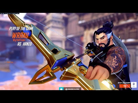 POTG! WRAXU INSANE HANZO OVERWATCH 2 GAMEPLAY SEASON 1