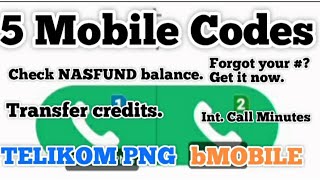 Telikom bmobile Send Credits, Nasfund balance, Check own numbers...