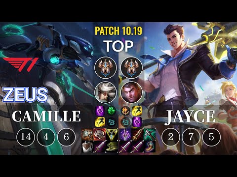 T1 Zeus Camille vs Jayce Top - KR Patch 10.19