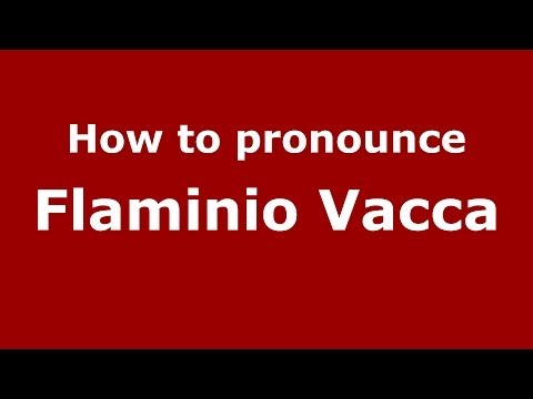 How to pronounce Flaminio Vacca (Italian/Italy) - PronounceNames.com