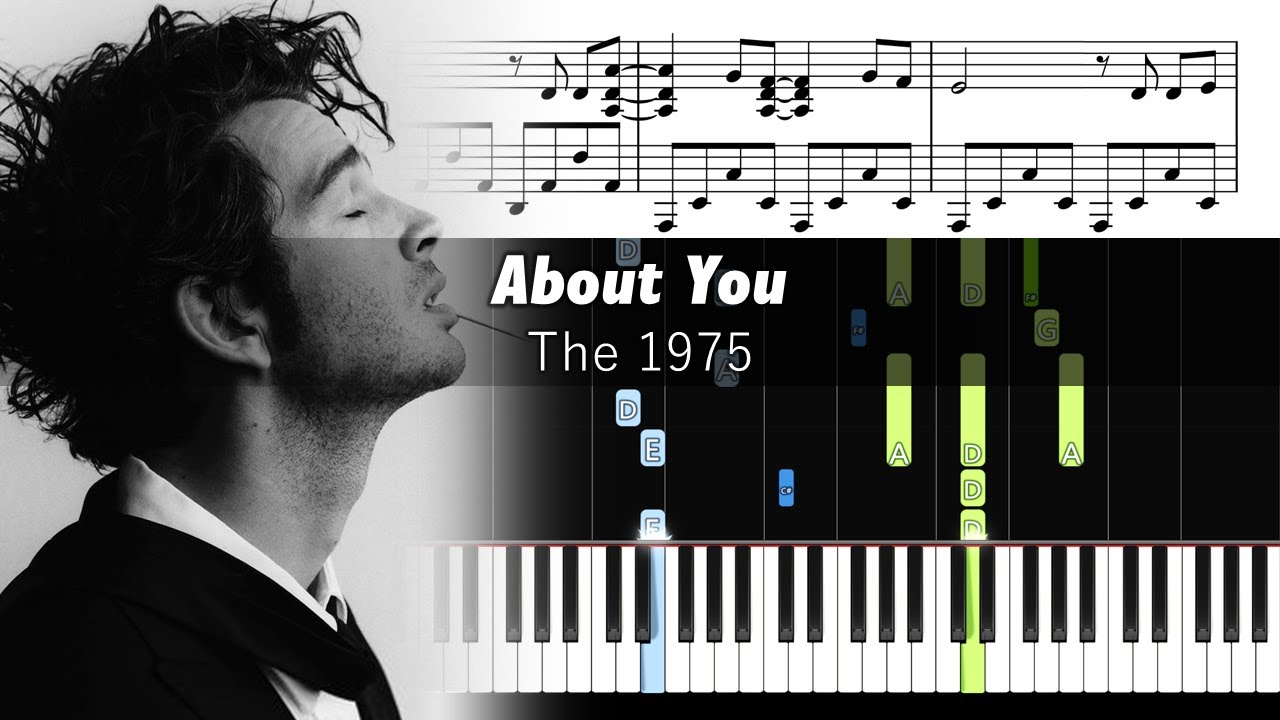 The 1975 - About You - Piano Tutorial with Sheet Music