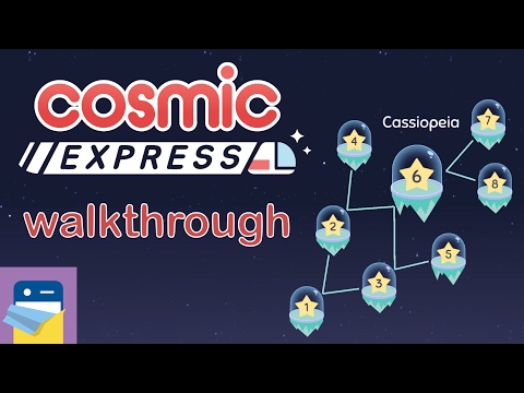 Cosmic Express: Cassiopeia Levels 1 - 8 Walkthrough & Solutions - iOS / Android / PC (by Draknek)