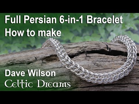 How To make Full Persian 6 in 1 chain mail Bracelet Easy Method in HD Macro