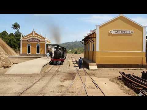 Estrada de Ferro Independência Picuy, trem passando pela estação de Bananeiras PB, reprodução IA. 