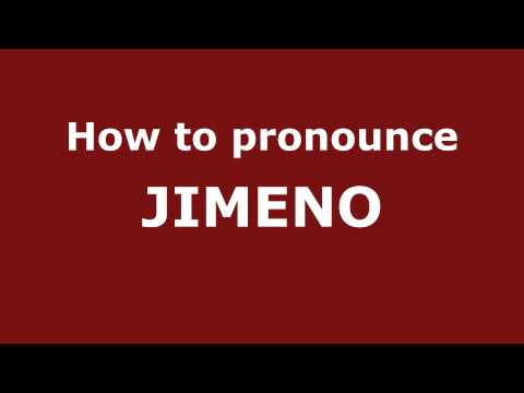 How to Pronounce JIMENO in Spanish - PronounceNames.com