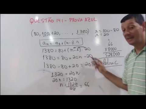 QUESTÃO FACIL  ENEM 2018 DE PROGRESSÃO ARITMETICA  RESUMDAMENTE - 141 PROVA AZUL