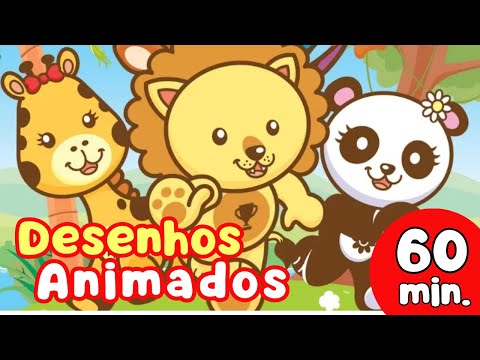 1 Hora de Desenhos Animados EDUCATIVOS - Animazoo Kids 🦁🐼🐵🦒🦜