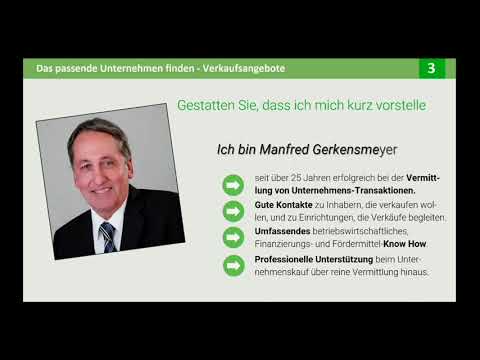 Webinar 7 - Diese drei Unternehmen suchen einen Nachfolger Teil 1