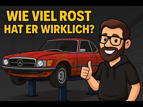 Mercedes R107 450 SL underbody stripped bare – rust spots under the magnifying glass | Lara's Gar...