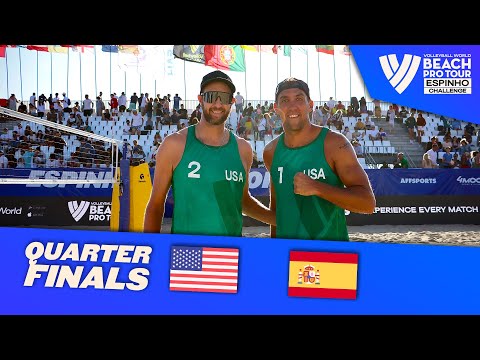 Crabb Tr./Brunner vs. Herrera/Gavira - Quarter Finals Highlights Espinho 2023 #BeachProTour