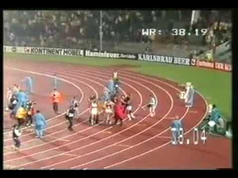 Рекорд! 1977 Мужчины эстафета 4х100 метров США Дюссельдорф