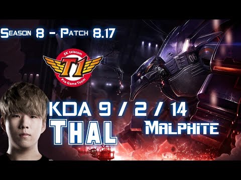 SKT T1 Thal MALPHITE vs KAI'SA Mid - Patch 8.17 KR Ranked