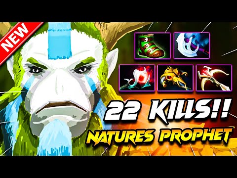 NATURES PROPHET: геймплей Dota 2 | (x22 убийства) Natures Prophet: геймплей Dota 2 Carry Build Pr...