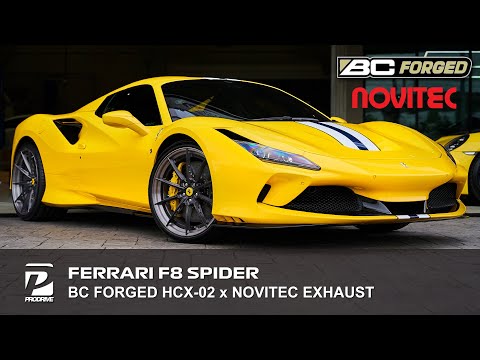 Ferrari F8 Spider x ล้อฟอร์จ BC FORGED HCX-02 x ท่อ Novitec Exhaust เฟอรารี่ เปิดประทุน